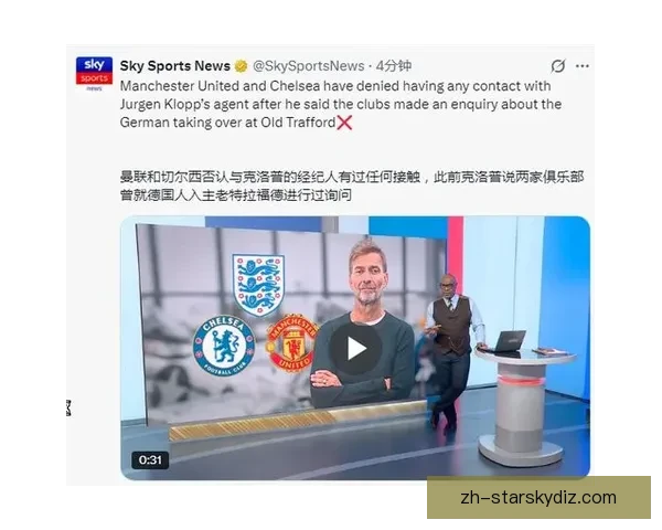 曼联蓝军问克洛普遭拒执教邀约 曼联蓝军问克洛普遭拒执教邀约